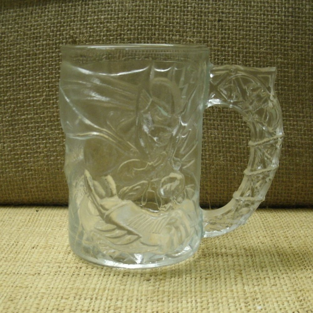 1995 Batman Forever McDonalds Clear Glass Mug